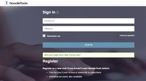 Pic of Noodletool.com sign in 