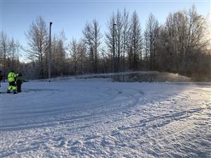 flooding the ice rink 