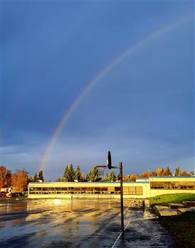 Rainbow behind Inlet View School Rainbow behind Inlet View School