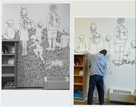  Library Mural by Ted Kim