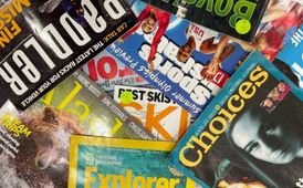 Assorted magazine covers