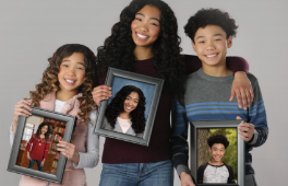  groups of students holding school pictures