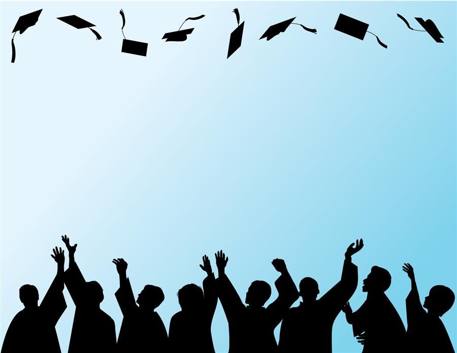  graduates throwing caps